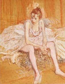  Henri  Toulouse-Lautrec Dancer Seated France oil painting art